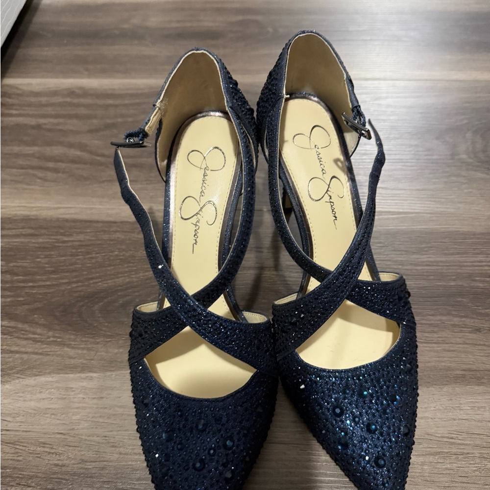 Jessica Simpson Midnight Blue Sparkle Heels
